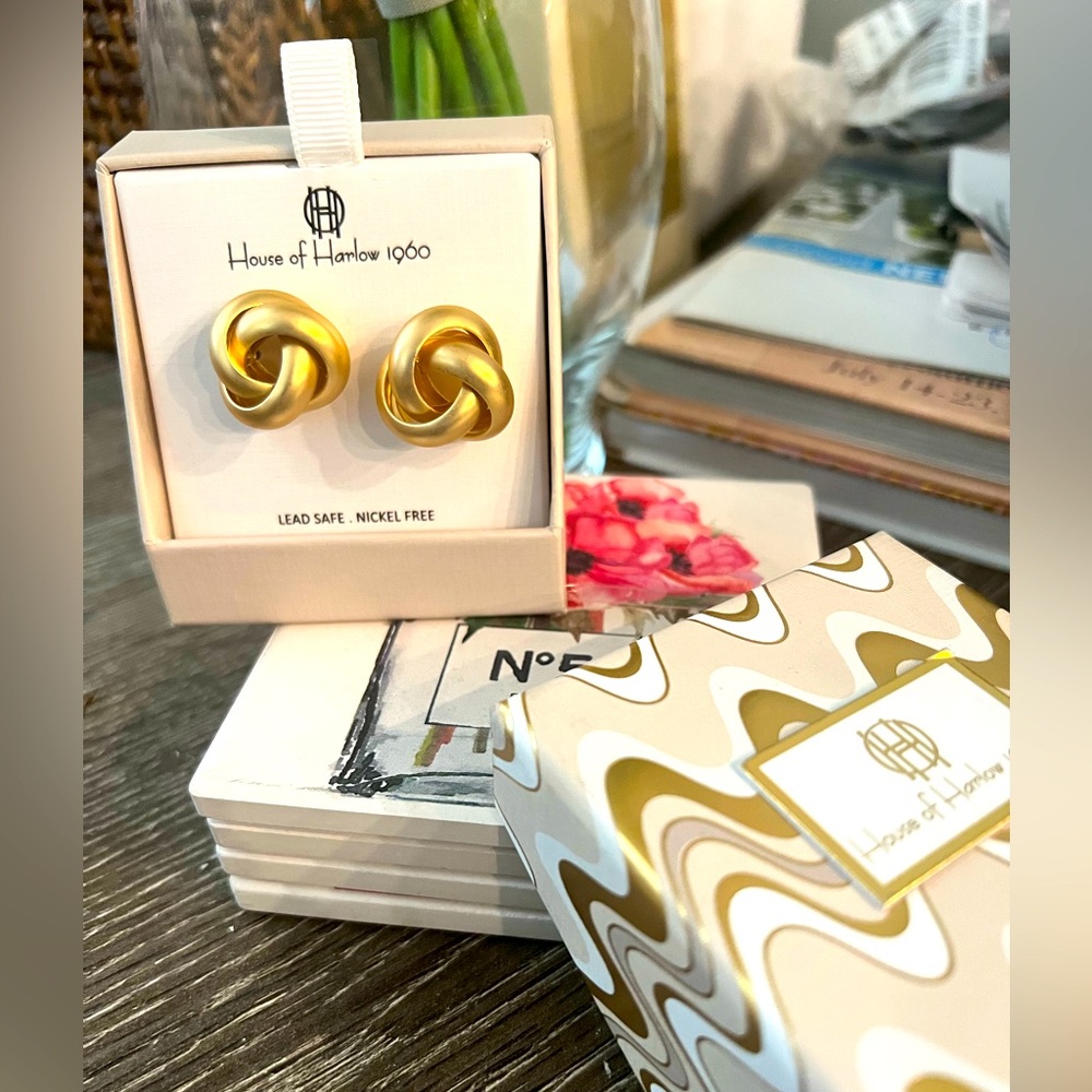 House of Harlow 1960 Gold Knot Earrings
